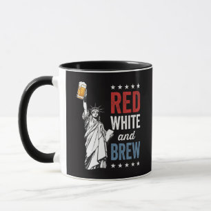 Caneca Vermelho Branco e Cerveja 250º Aniversário