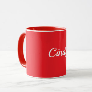 Caneca Vermelho, cor vermelha sólida TEMPLATE, personaliz