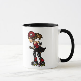 Caneca Vermelho do jammer de Derby do rolo