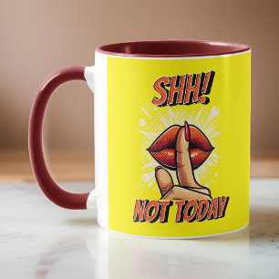 Caneca Vermelho e Amarelo. Hoje, Café