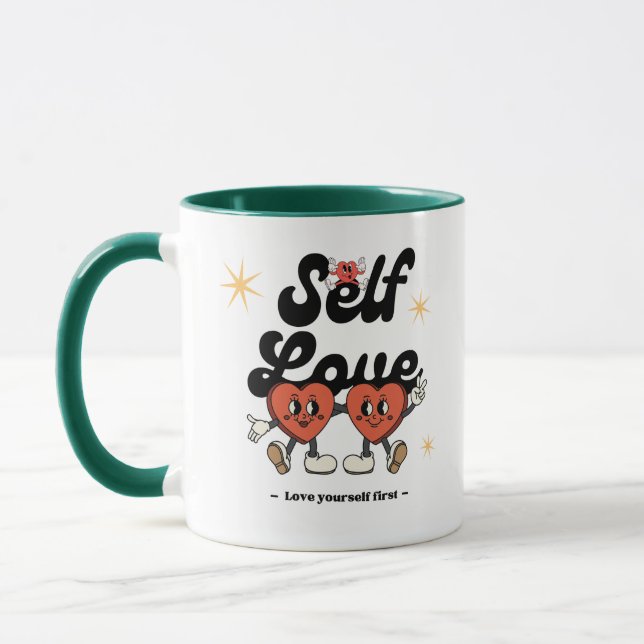 Caneca Vermelho e preto - Penteado Retrófico Frio de Amor (Esquerda)
