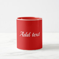 Vermelho na Modelo Vermelha, Texto Branco,