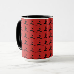 Caneca Vermelho Negro - Designs de ioga divertida - Mug/ 