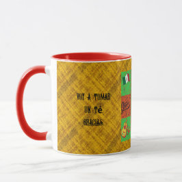 Caneca Vermelho Verde Dourado Mexicano