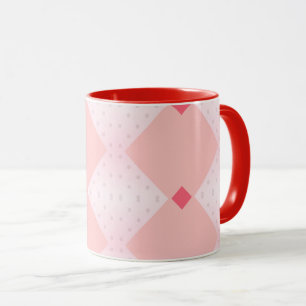 Caneca Vermelhos Cor-de-rosa com formato geométrico de f