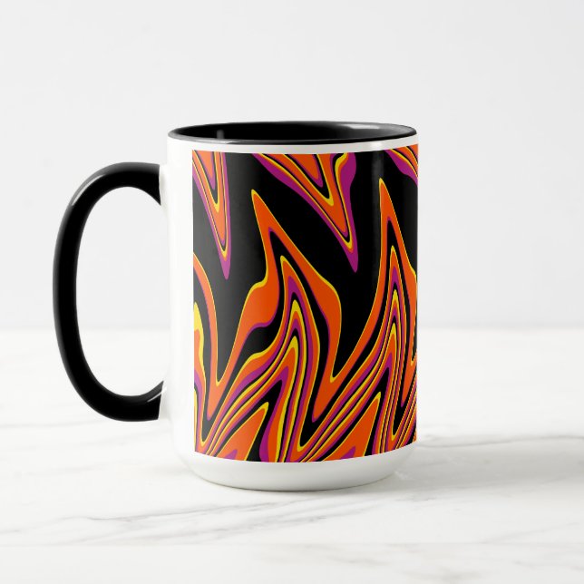 Caneca Vermelhos em preto, rosa, laranja e amarelo (Esquerda)
