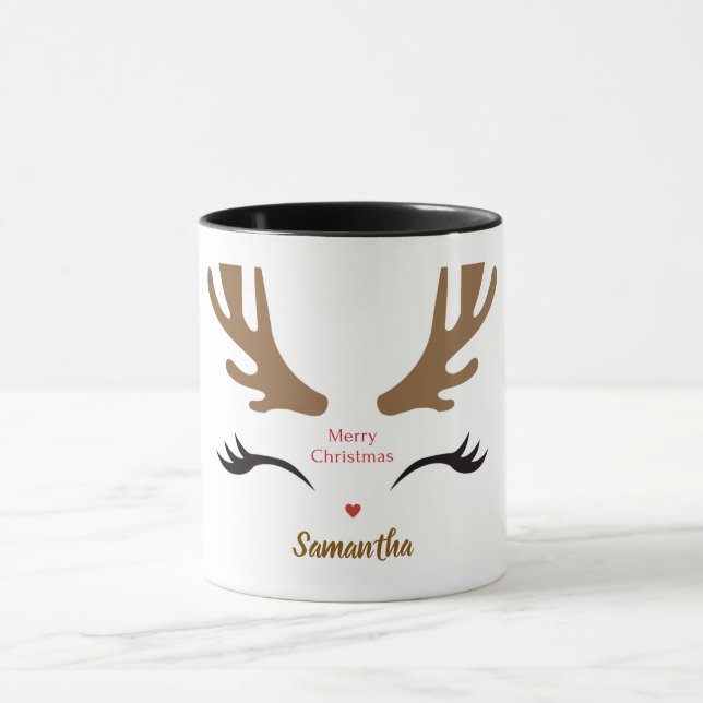 Caneca Verniz de Natal Moderno e Bonito (Centro)