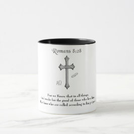 Caneca versículo bíblico cristão Romanos 8:28