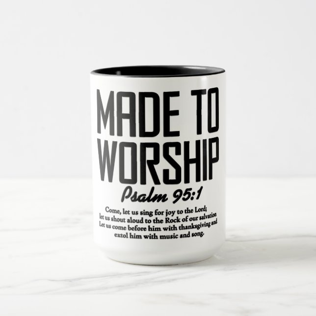 Caneca Versículo Inspirador da Bíblia Cristã (Centro)