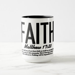 Caneca Versículo Inspirador da Bíblia Cristã
