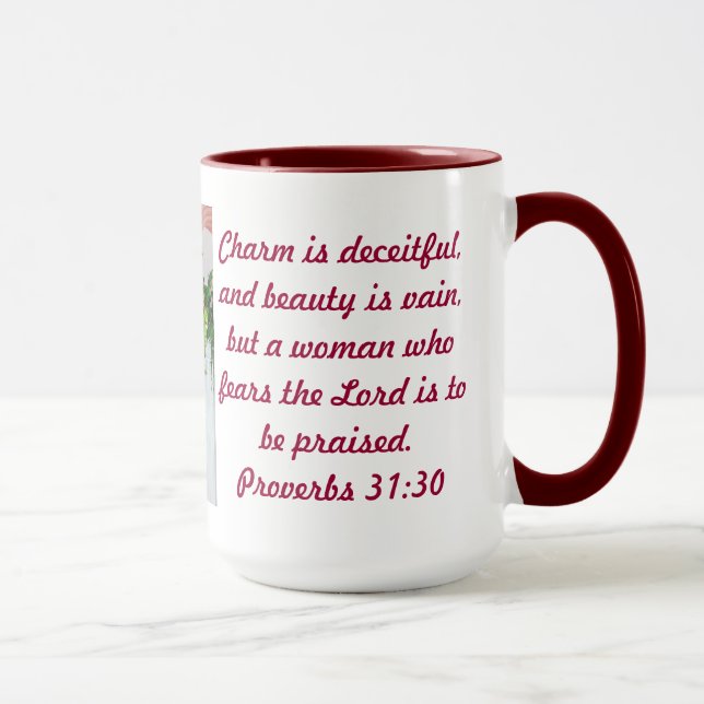 Caneca Verso do almoço w/Bible da mãe e da filha (Direita)