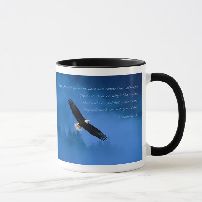 Caneca Verso inspirado Isaiah da bíblia (Direita)