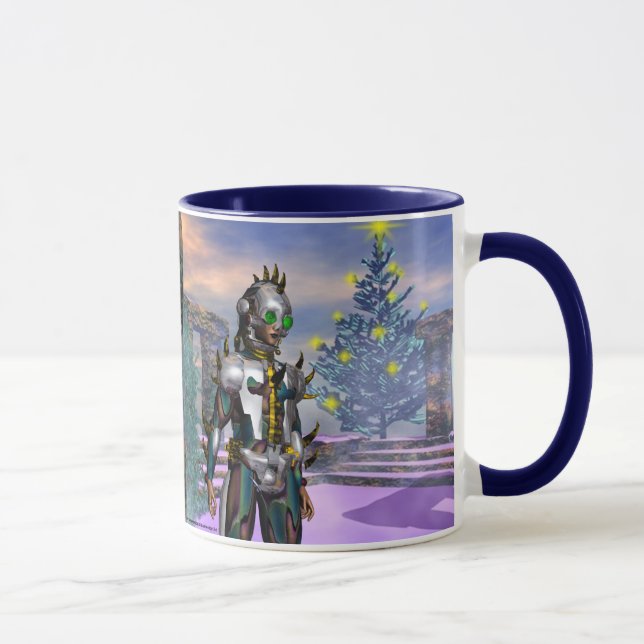 Caneca Véspera de Ano Novo de um Cyborg Caiu do Futuro (Direita)
