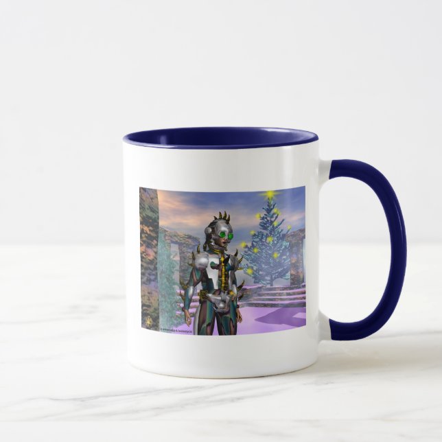 Caneca Véspera de Ano Novo de um Cyborg Caiu do Futuro (Direita)