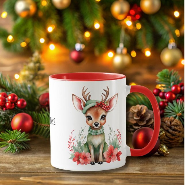 Caneca Vestido de Natal com Mug de Chapéu Verde (Criador carregado)