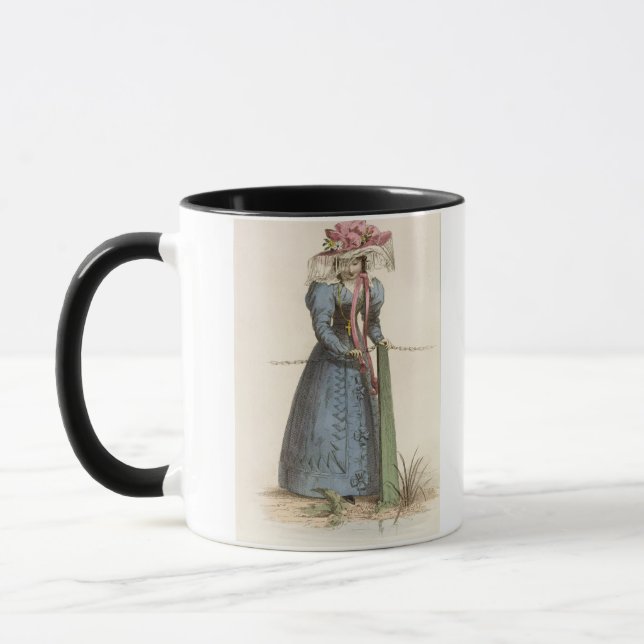 Caneca Vestido do passeio, placa de forma de Ackermann (Esquerda)