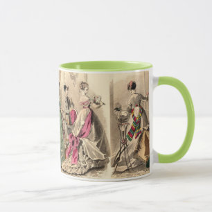 Caneca Vestido do Victorian com arco cor-de-rosa