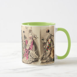 Caneca Vestido Vitoriano Com Arco Rosa