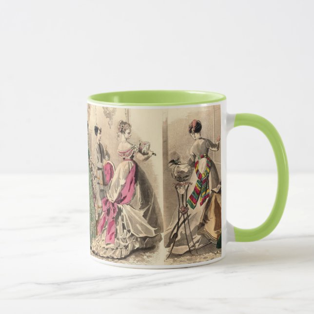 Caneca Vestido Vitoriano Com Arco Rosa (Direita)