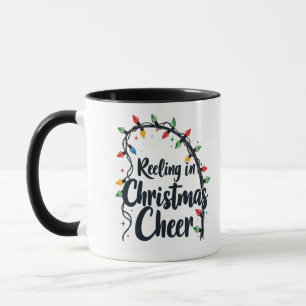 Caneca Vestir no Natal Cheio Pescar Luzes de Natal