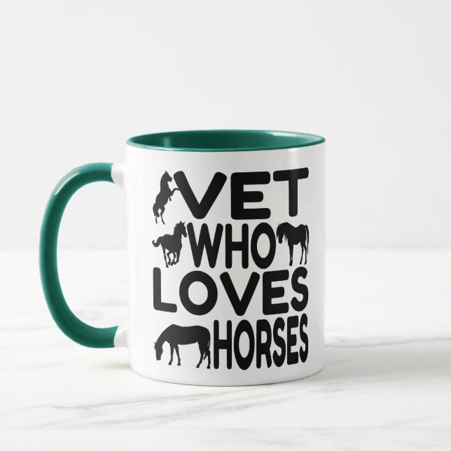 Caneca Vet Who Loves Horses (Esquerda)