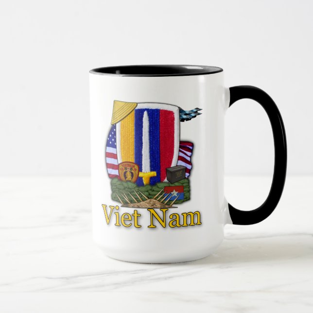 Caneca veteranos do exército usarv vietnam war patch vete (Direita)