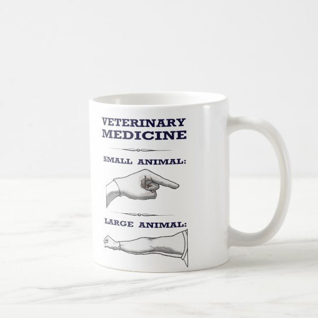 Caneca veterinária grande contra a prática animal (Direita)