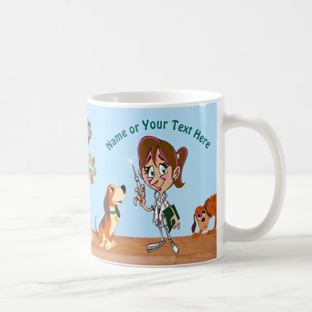 Caneca Veterinária Personalizada para Vet Feminina (Direita)