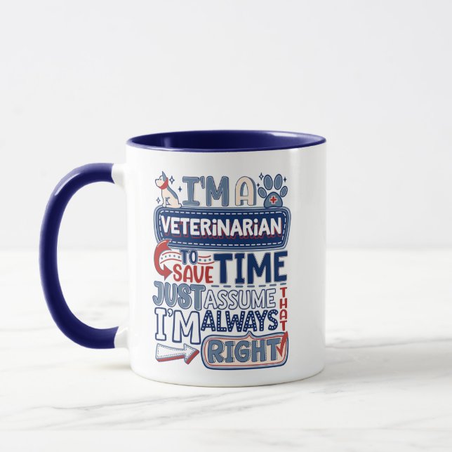 Caneca Veterinário Sempre Engraçado Médico Veterinário Pr (Esquerda)