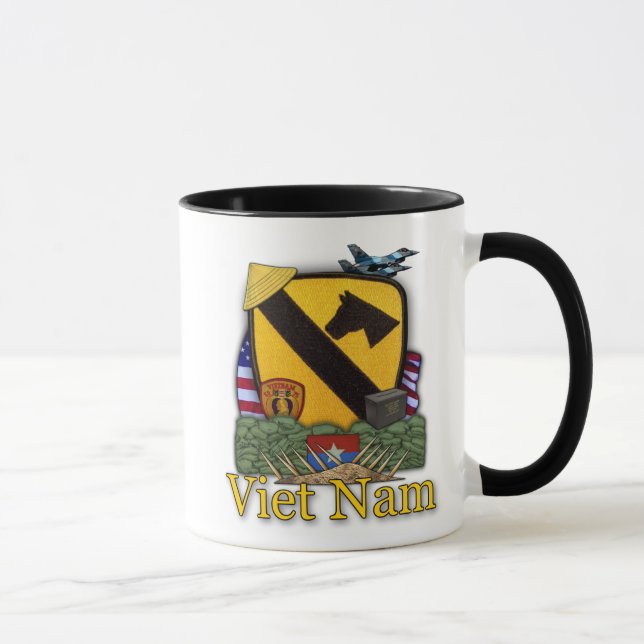 Caneca Vetnam vets de cavalaria de 1rua (Direita)