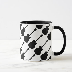 Caneca vetor de guitarra de rock