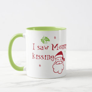 Caneca Vi Mamães Beijando Santa Claus Mug