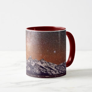 Caneca Via Láctea sobre Teton grande