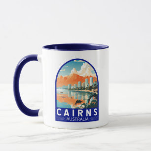Caneca Viagem Art Vintage da Austrália no Cairns