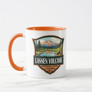 Caneca Viagem de Ilustração do Parque Nacional Vulcânico