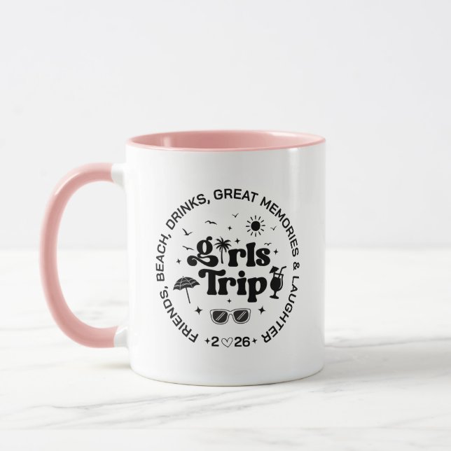 Caneca Viagem de Meninas Personalizada Drinks de Praia So (Esquerda)