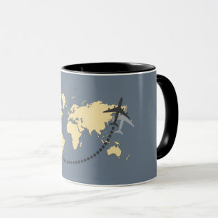 Caneca viagem de Vamos da ilustração mundial