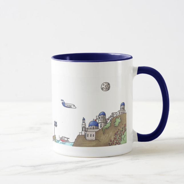 Caneca Viagem do mundo - Grécia Mug (Direita)