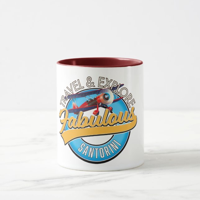 Caneca Viagem & Explore Fabuloso Santorini (Centro)