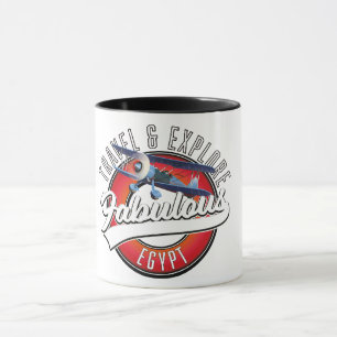 Caneca Viagem explore o fabuloso logotipo do Egito.