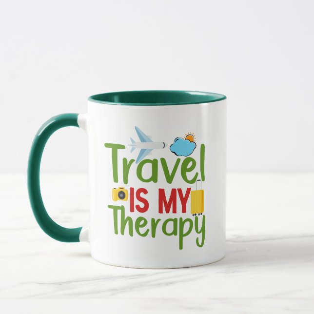 Caneca Viagem Therapy and Inspiration, Lifetime Adventure (Esquerda)