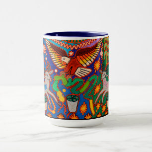 Caneca Viagem tribal maia mexicano de Boho da arte de