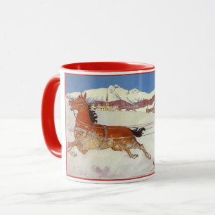 Caneca Viagens Antigas, Inverno em Engadin Suíça