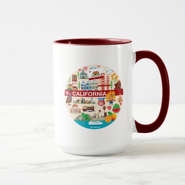 Caneca Viagens de Califórnia (Direita)