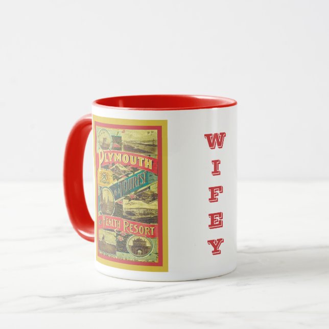 Caneca Viagens vintage and Tourist Guide of England (Frente Esquerda)
