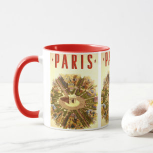 Caneca Viagens vintage, Arc de Triomphe Paris França