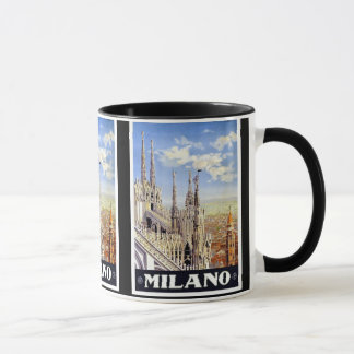 Caneca Viagens vintage de Milão Italia