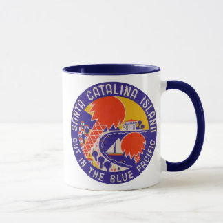 Caneca Viagens vintage - ilha de Catalina do papai noel