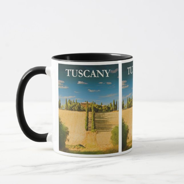 Caneca Viagens vintage Toscana Itália (Esquerda)