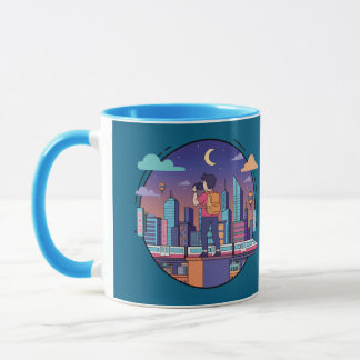 Caneca Viajante Noturno da Cidade